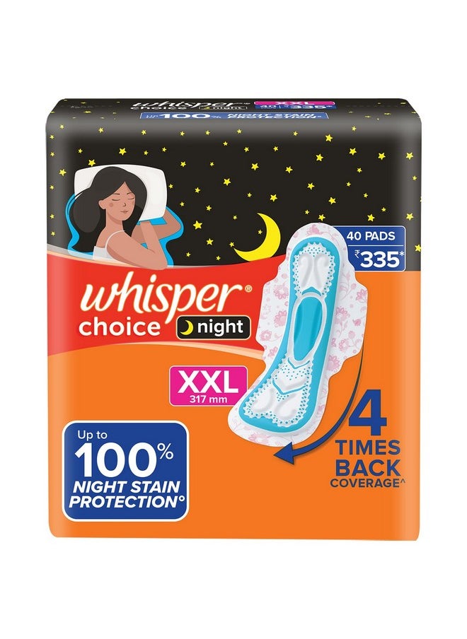 Ultra Overnight Sanitary Pad For Women With Wings - Xxl, 40 Pads