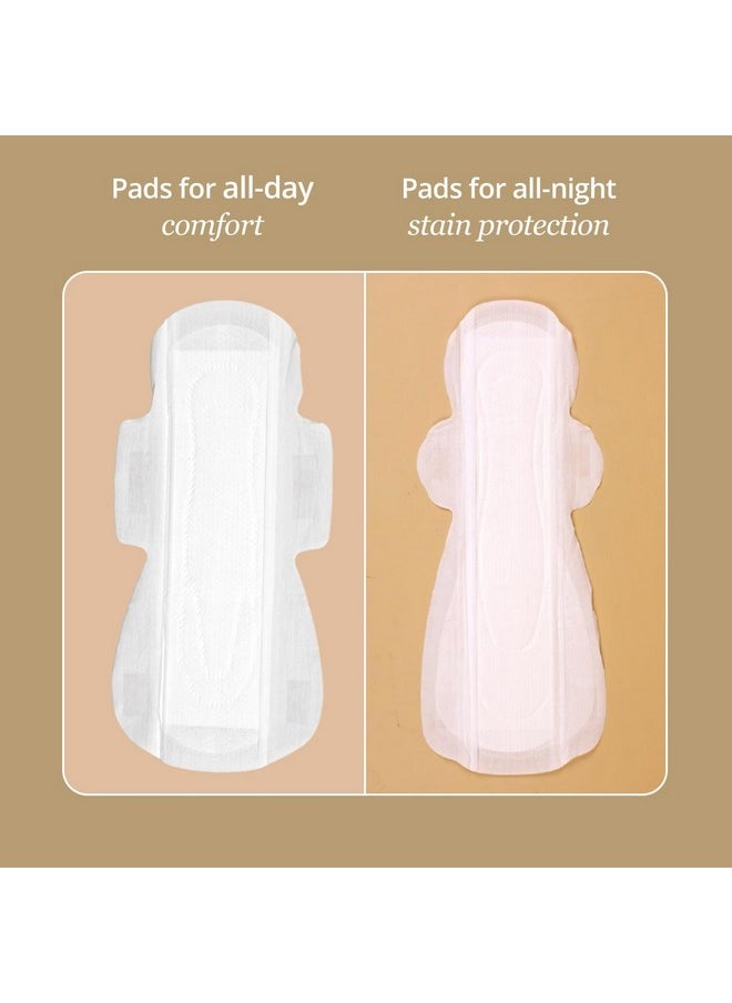 Day-To-Night Protection Combo | 10 Xl Air Feel Pads And 8 Xxxl+ Air Feel Night Pads | Airy, Dry, Sweat-Free & Rash-Free | Extra-Long | Wide Back | Soft & Ultra-Thin | Super-Absorbent Core