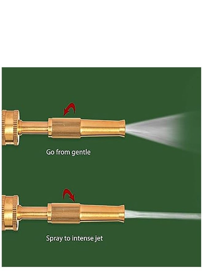 High Pressure Brass Heavy Duty Adjustable Twist Hose Nozzle Jet Sweeper Nozzle for Garden Hoses (2 Pack)