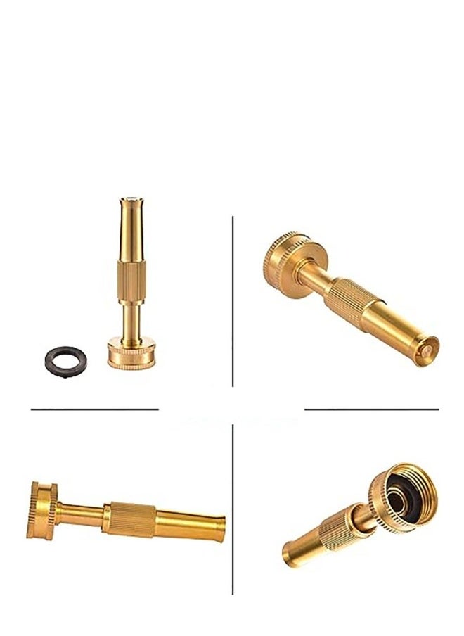 High Pressure Brass Heavy Duty Adjustable Twist Hose Nozzle Jet Sweeper Nozzle for Garden Hoses (2 Pack)