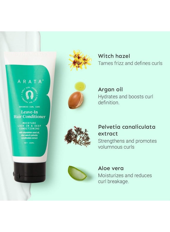 Curl Leave-In Conditioner For Dry, Frizzy, Wavy, Curly Hair | Light Weight | Enhances Natural Curl Texture | Adds Shine & Moisture | Cg Friendly | No Sulphate, Paraben, Silicone | 100Ml