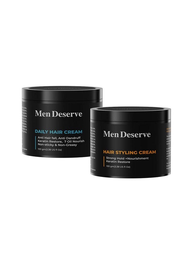 Combo Of Daily Hair Cream With Hair Styling Cream Strong Hold