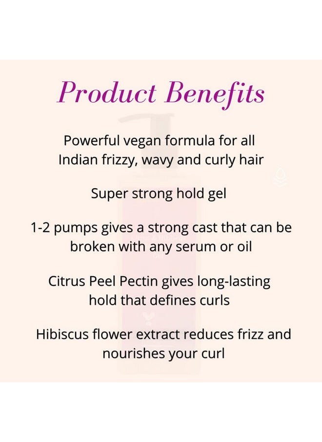 Curls Citrus & Hibiscus Moisture Hold Gel (250Ml) For Dry, Frizzy, Wavy, Curly Hair. Vegan & Cg Friendly. No Parabens, Sulphates & Other Nasties