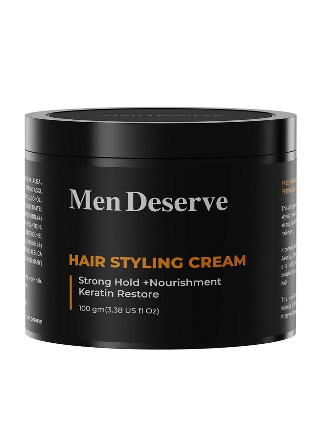 - Hair Styling Cream (100G) | Provides Strong Hold & Nourishment | Paraben & Sulphate Free | Non-Greasy Hair Cream For Men With Coconut Oil & Keratin | Hair Cream For Dry And Frizzy Hair