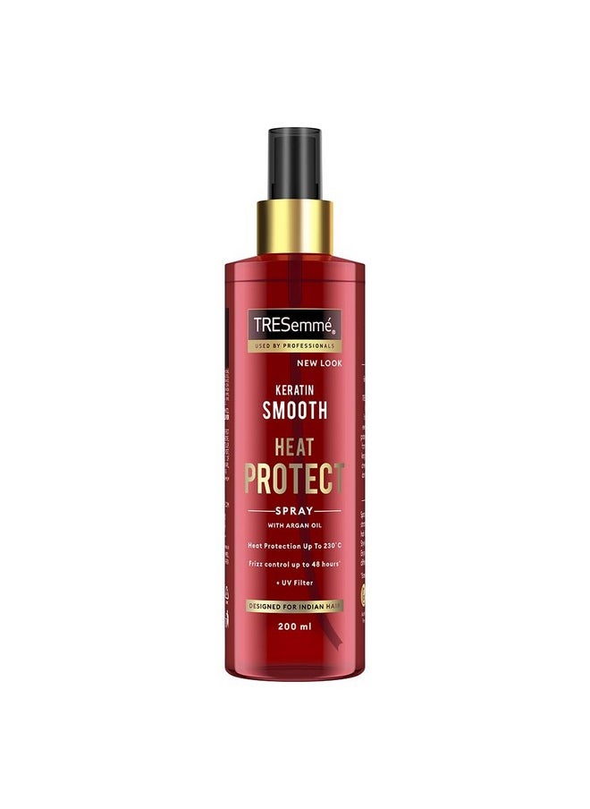 Keratin Smooth Heat Protect Spray, Ideal For Heat Styling, 200 Ml