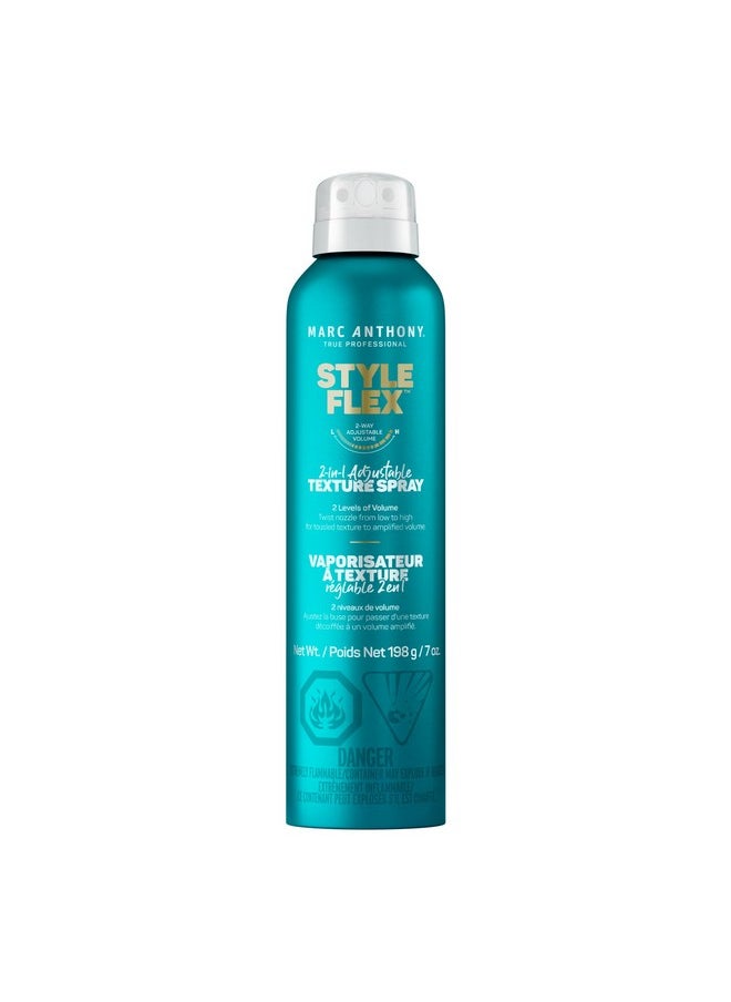 Texture Spray For Women & Men, Style Flex 2-In-1 Adjustable Texturizing Spray - Low To High Volume Styling Spray For Defined, Thicker & Fuller-Looking Hair Style, 7 Oz