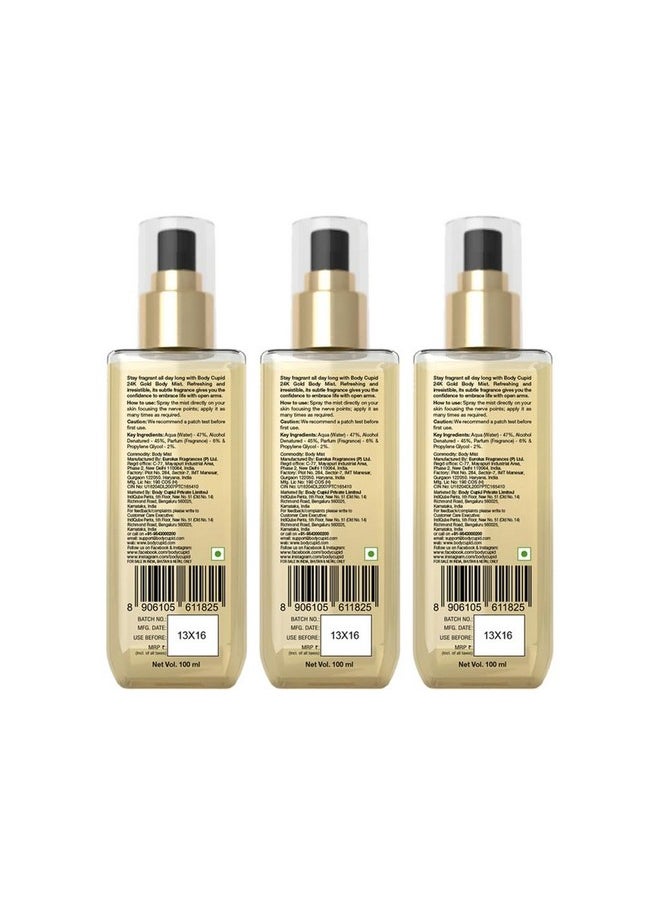 24K Gold Body Mist -100 Ml | Pack Of 3