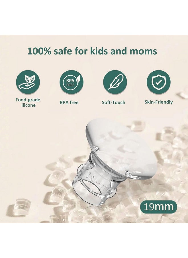 Flange Insert 19Mm For Mommed/Momcozy/Tsrete 24Mm Breast Shields/Flange, 19 Mm Flange To Reduce 24Mm Nipple Tunnel Down To 19 Mm, 1Pack