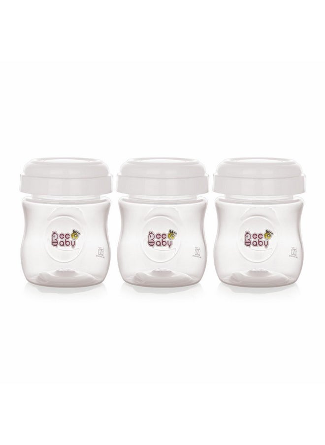 Pump N' Protect Breast Milk Storage Bottles. Pack Of 3 Milk Collection Bottles Fits Most Wide Neck Breast Pumps. 100% Bpa Free. 150Ml / 5Oz. White