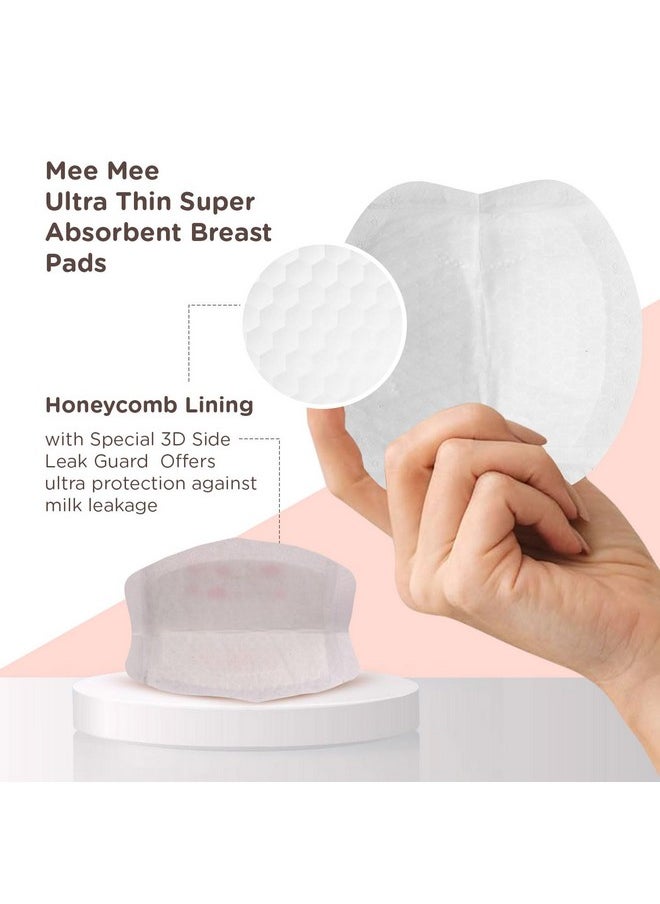 Disposable Nursing Breast Pads 48 Pcs | Ultra Thin Honeycomb Nursing Breast Pads With Leak Guard | Super Absorbent, Soft Cotton Maternity Pads | Compact & Discreet