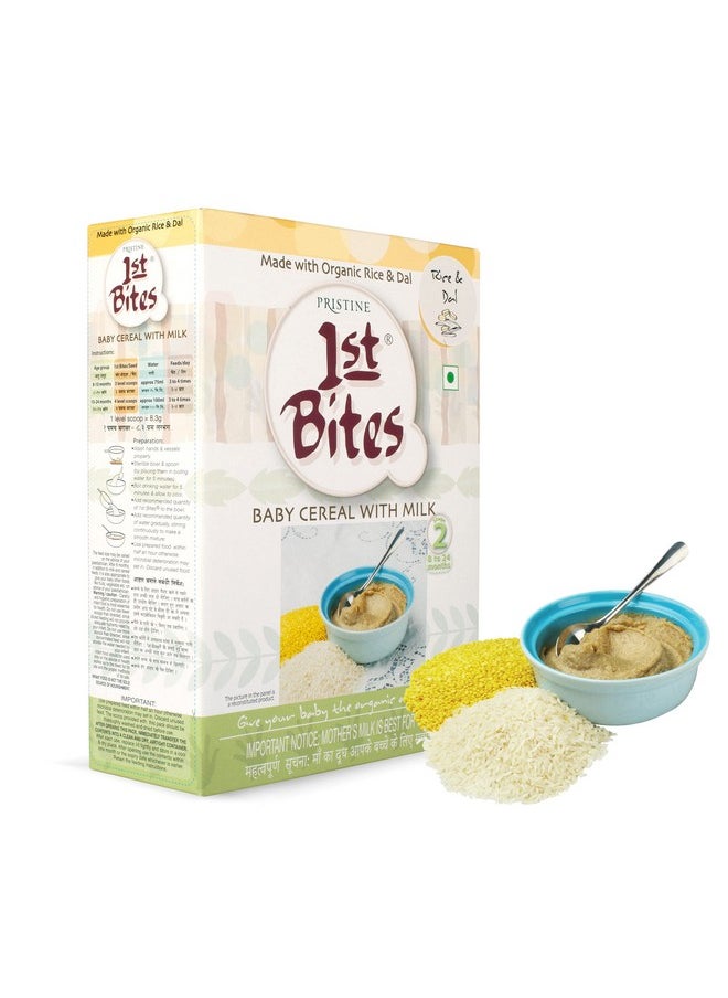 1St Bites Baby Cereal 300G | Baby Food (8-24 Months) Stage-2, 100% Organic Rice & Dal | Infant Food