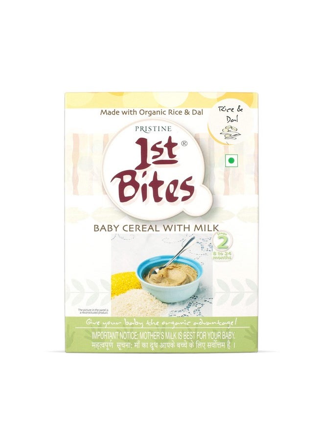 1St Bites Baby Cereal 300G | Baby Food (8-24 Months) Stage-2, 100% Organic Rice & Dal | Infant Food