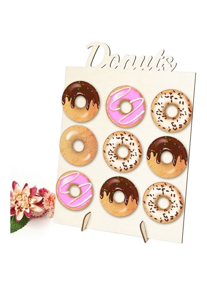 Wall Mounted Wooden Donut Holder 40x30x1.2centimeter