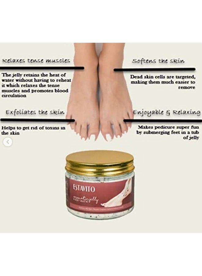 Jelly Soothing Foot Bath With Rose Petals 300Gms | Repairs Cracked Heels And Softens Cuticles |