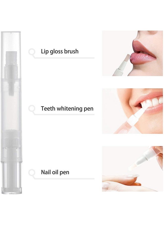 Vinayakart 5 Ml Transparent Empty Nail Oil Twist Pen Lip Gloss Brush Applicators Eyelash Growth Cuticle Oil Applicator, Teeth Whitening Liquid Tube. ( 5 Pcs )