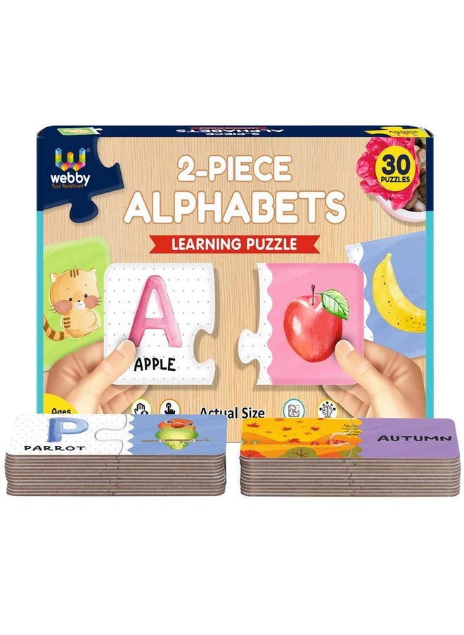 Alphabets 2 Pieces Learning Pack Jigsaw Puzzle, Montessori Early Educational Pre School Puzzle Toys For 3+ Years Kid