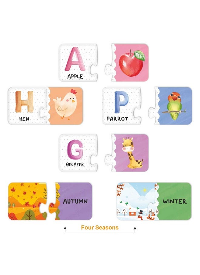 Alphabets 2 Pieces Learning Pack Jigsaw Puzzle, Montessori Early Educational Pre School Puzzle Toys For 3+ Years Kid