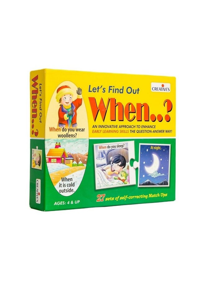 Creative Educational 3 Years And Up Aids P. Ltd. Let'S Find Out When Educational Games & Puzzle, [Multicolour] Pack Of 1