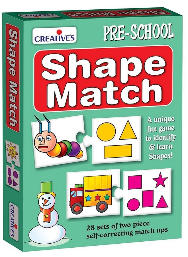 Creative Educational Aids P. Ltd. Kid Shape Match Puzzle (Multi-Color, 56 Pieces)