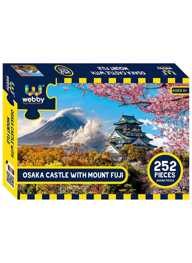 Kids Osaka Castle With Mount Fuji Jigsaw Puzzle, 252 Pieces