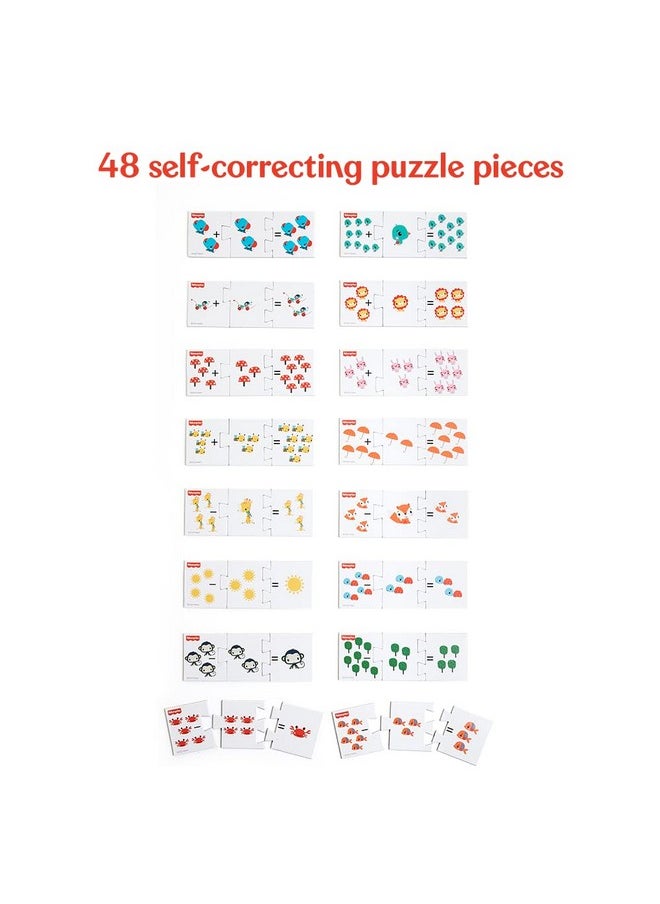 Fisher Price® Addition & Subtraction - 48 Pieces Of Puzzles For Kids Age 4+ Years & Above - Learning And Development Puzzles - Fun & Learn With Colorful Puzzles