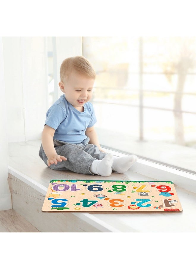 Fisher Price Wooden Educational Colorful Alphabets, Counting Numbers, Shapes And Colours Puzzle For Preschool Kids (12X8 Inches) - Set Of 4