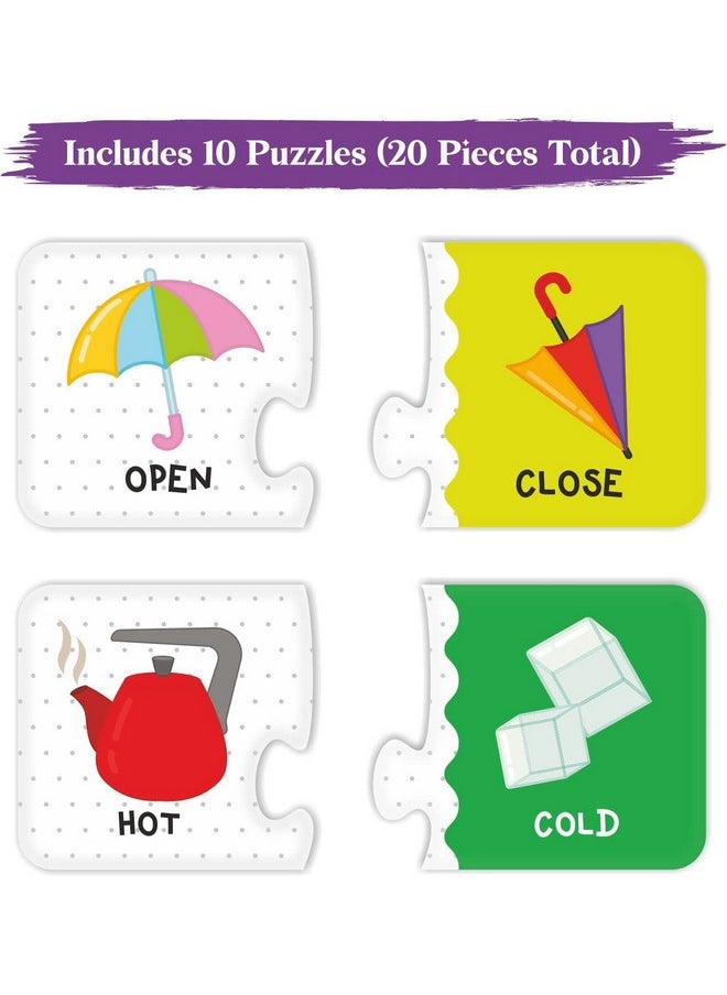 Opposites 2 Pieces Learning Pack Jigsaw Puzzle, Montessori Early Educational Pre School Puzzle Toys For 2+ Years Kid