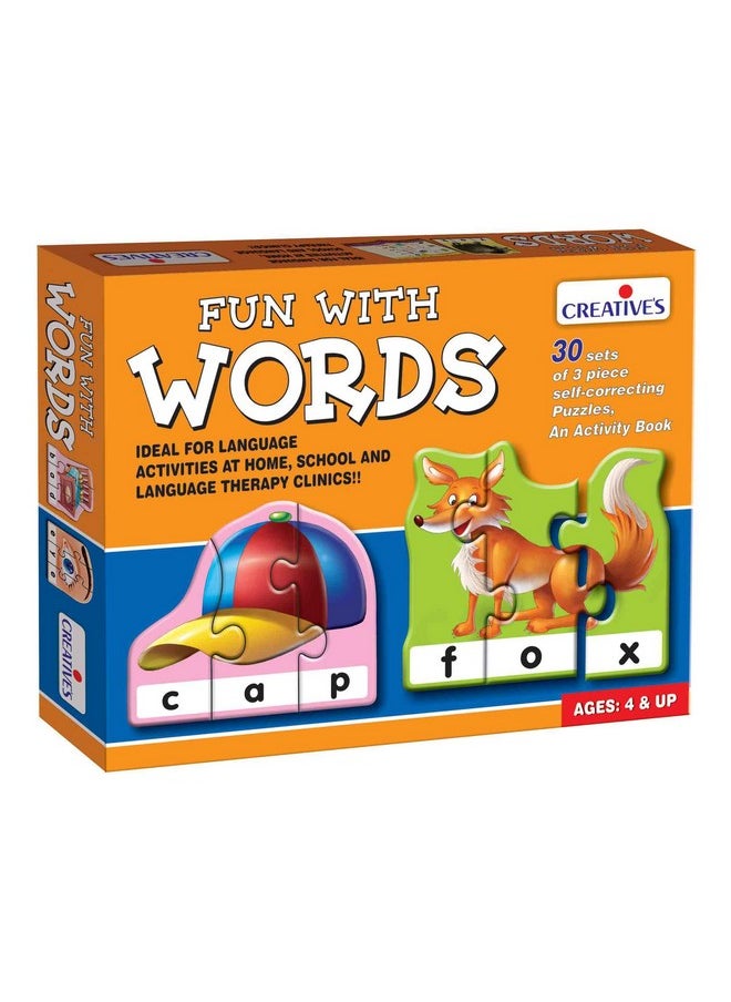 Fun With Words | 3 Letter Words| Develops Reading & Spelling Skills | Learning Games | Pre-School Games | Home Learning Game | Educational Games | Creative'S Pre-School Series |Ages 4 & Up