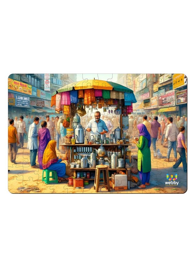 Indian Tea Seller Jigsaw Puzzle For Kids, 108 Pieces