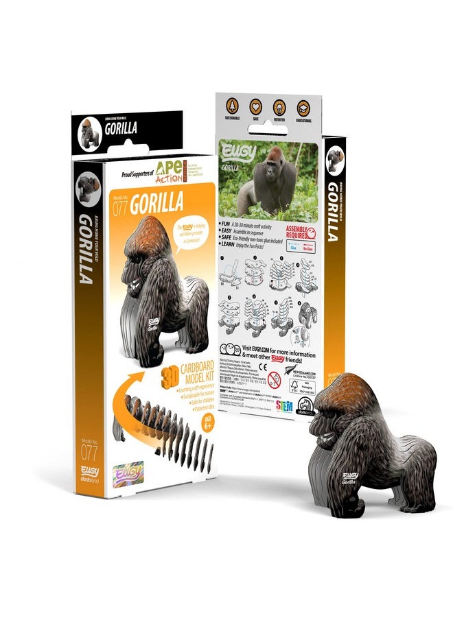Gorilla 3D Puzzle, 32 Piece Eco-Friendly Educational Toy Puzzles For Boys, Girls & Kids Ages 6+