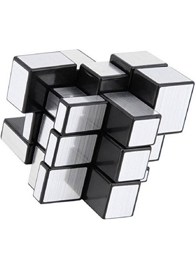 Stickerless Cube Set Of 2X2 And Stickered Silver Mirror Puzzle Cubes Combo (2X2 Cube +Mirror Cube) For 14 Years And Up, Teen