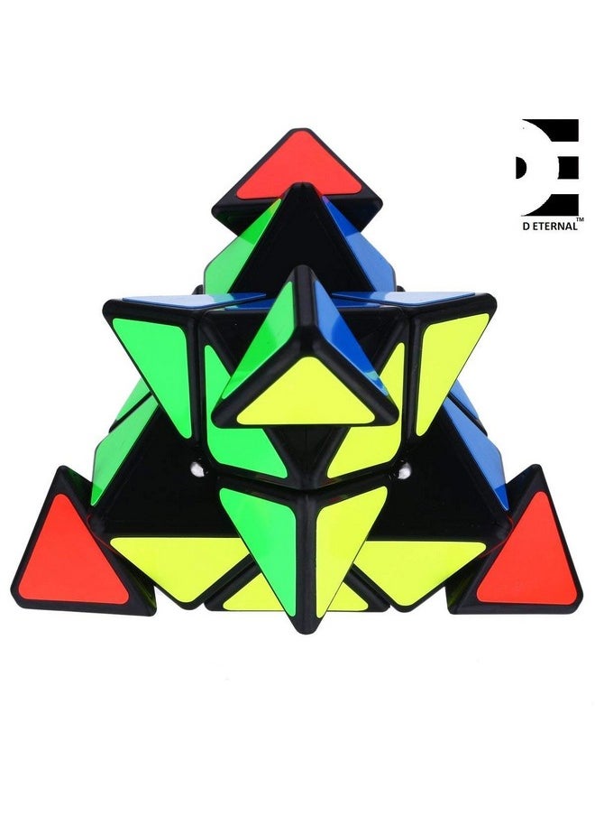 Pyraminx Pyramid Cube 3X3 High Speed Triangle Puzzle Cube, Black