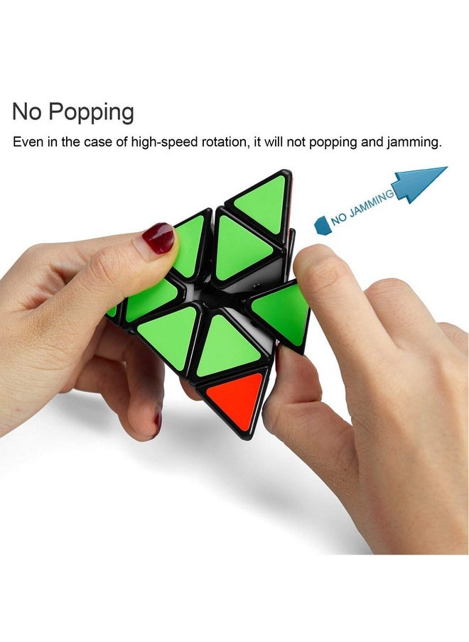 Pyraminx Pyramid Cube 3X3 High Speed Triangle Puzzle Cube, Black