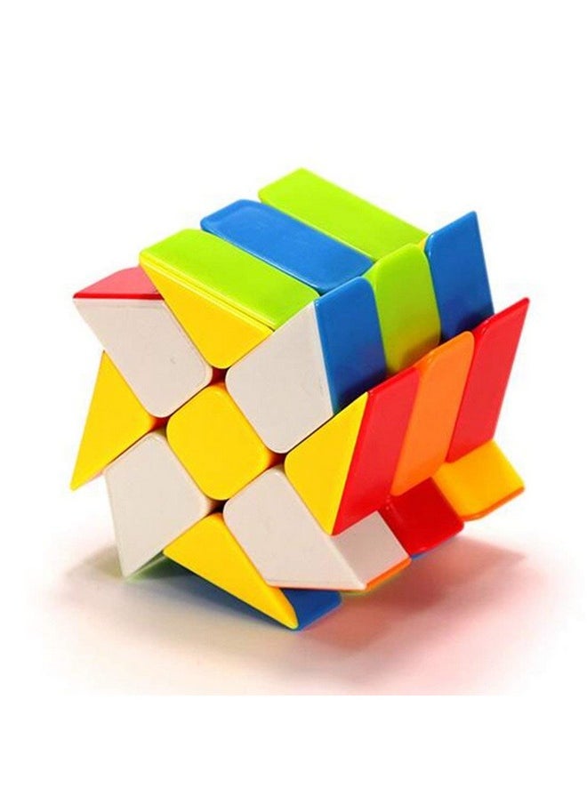 Moyu Windmill Cube 3X3 Shape Mod Twisty Puzzle Stickerless Cube, Multicolour