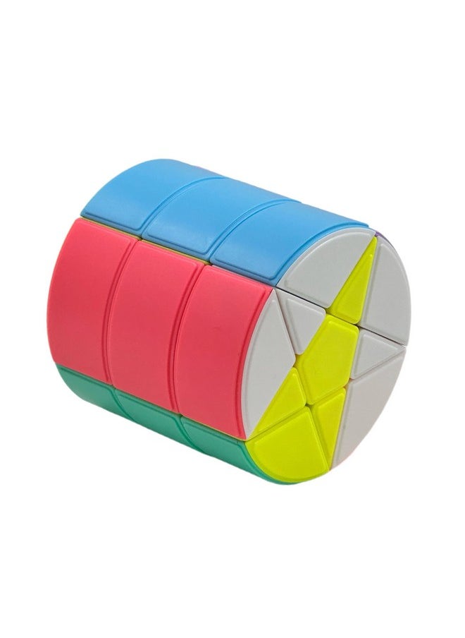 Kid Yj Star Barrel Cylinder High Speed Stickerless Magic Cube 3X3X3 (Cylindrical Star Barrel Cube) (Star Barrel)