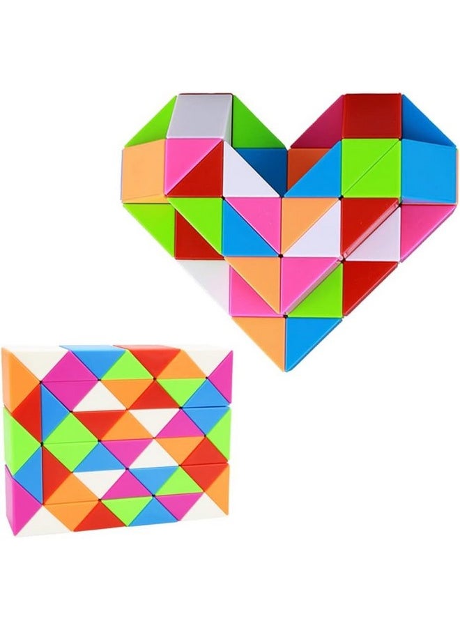 Qiyi Magic Snake Cube Twisty Puzzle Toys (72 Blocks), For Kids Age 6 Years & Up