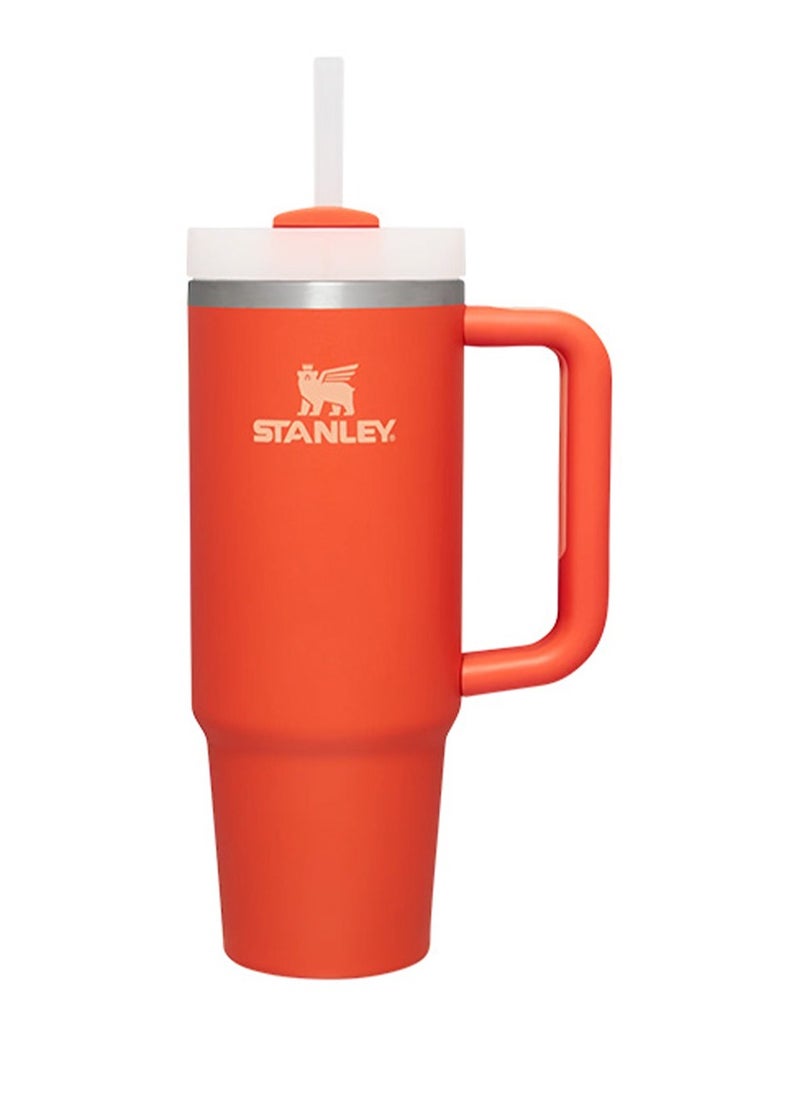 Stanley Quencher H2.0 FlowState Tumbler 30OZ ORANGE Stainless Steel Vacuum Insulated with 3-Position Lid and Straw Perfect for Water Iced Tea Coffee On-the-Go Hydration Ideal Gift Stanley Cup