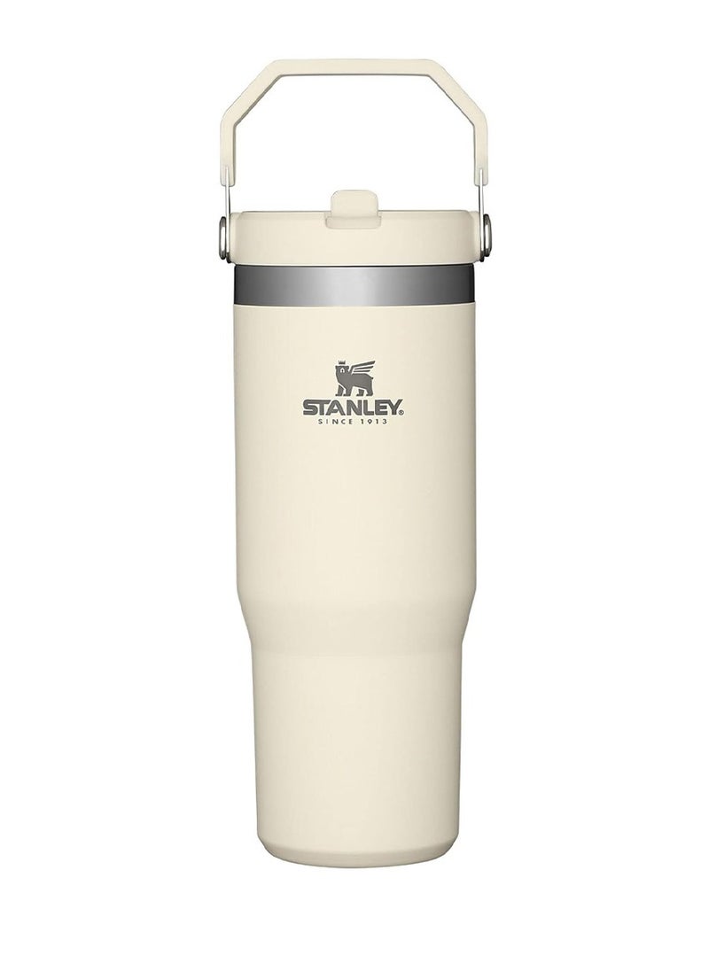 Stanley Quencher H2.0 FlowState Tumbler 30OZ FLIP CREAM  Stainless Steel Vacuum Insulated with 3-Position Lid and Straw Perfect for Water Iced Tea Coffee On-the-Go Hydration Ideal Gift Stanley Cup