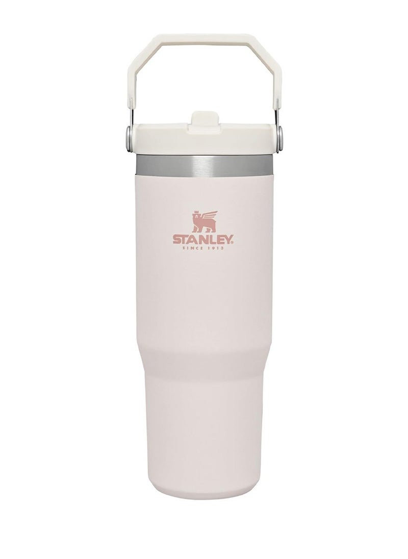 Stanley Quencher H2.0 FlowState Tumbler 30OZ FLIP ROSE QUARTZ Stainless Steel Vacuum Insulated with 3-Position Lid and Straw Perfect for Water Iced Tea Coffee On-the-Go Hydration Ideal Gift Stanley Cup