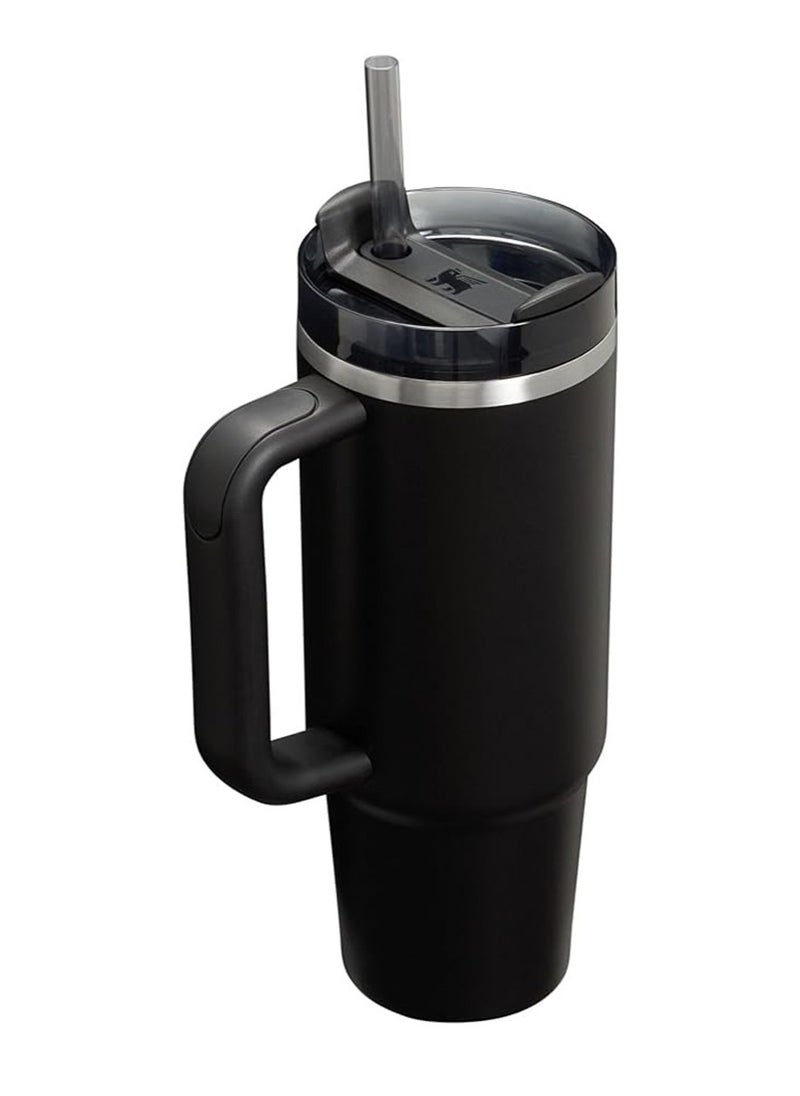 Stanley Quencher H2.0 FlowState Tumbler 30OZ BLACK Stainless Steel Vacuum Insulated with 3-Position Lid and Straw Perfect for Water Iced Tea Coffee On-the-Go Hydration Ideal Gift Stanley Cup