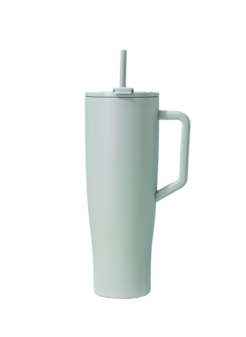 Double cap car cup, outdoor portable large capacity handle, ice cream cup, straw cup, coffee cup, large capacity