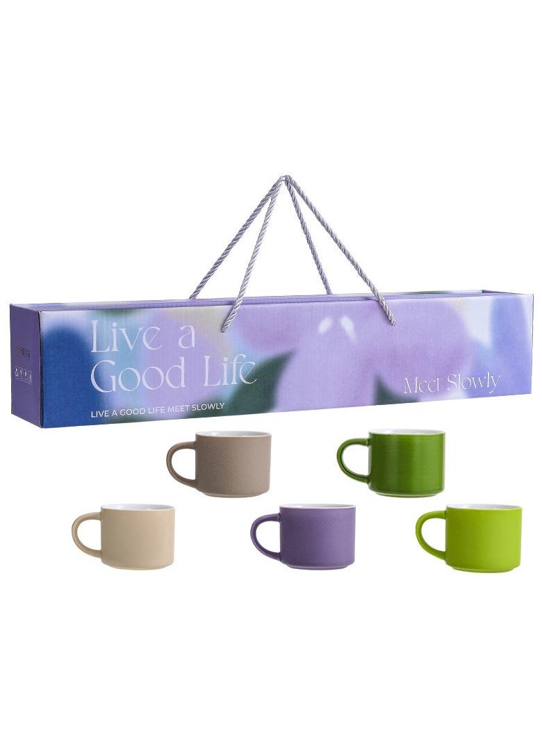 Coffee cup set with souvenirs for girls, high-value ceramic water cups for couples, autumn and winter gifts for women's businesses Service gifts