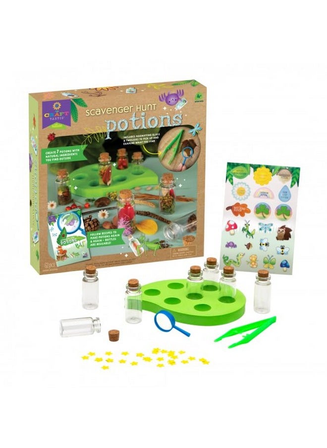 Craft-Tastic Scavenger Hunt Potions - Nature Diy Craft Kit - Create Magical Nature Potions - Makes 7 Potions - Comes With Recipe Book - Ages 4+ With Adult Help