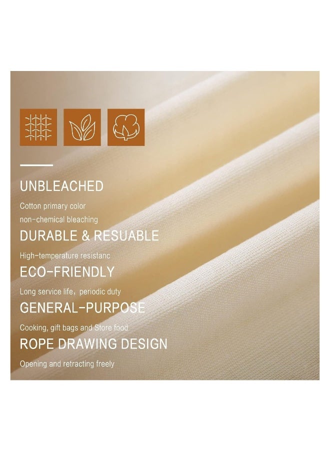 50 Pieces Cheesecloth Bags for Straining Reusable Empty Tea Bags Soup Bags Spice Bags for Cooking Cold Brew Coffee Bags Strainer Bags (8 x 10 Inch)