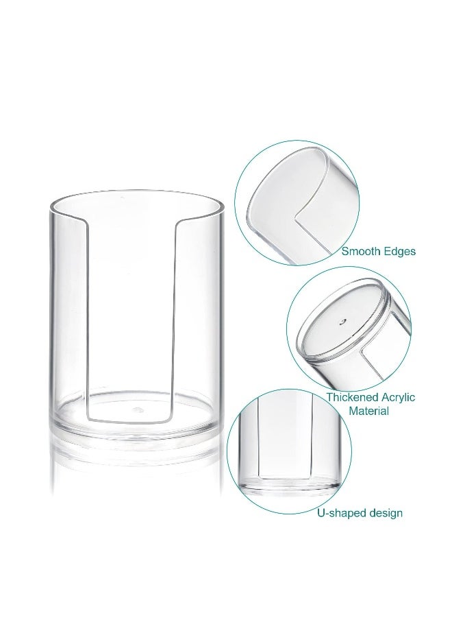 Clear Cup Dispenser Bathroom Cup Dispenser Disposable Mouthwash Cups Holder Fit 3oz 4oz Small Paper Cups Cup Storage Stand Cup Holder for Countertop