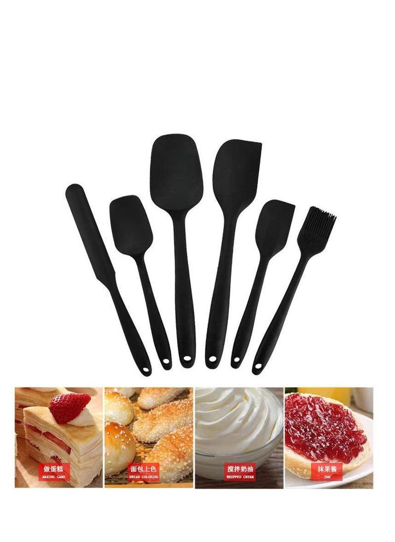 Kitchen baking room cream spatula silica gel 6-piece baking knife brush baking set