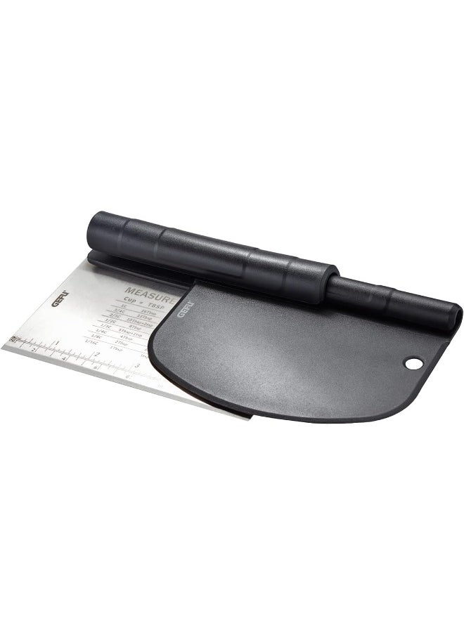 GEFU 14591 Dutch Spatula Set - Dough Spatula and Dough Cutter with Measuring Scale, Dough Card, Dough Scraper, 2 Pieces