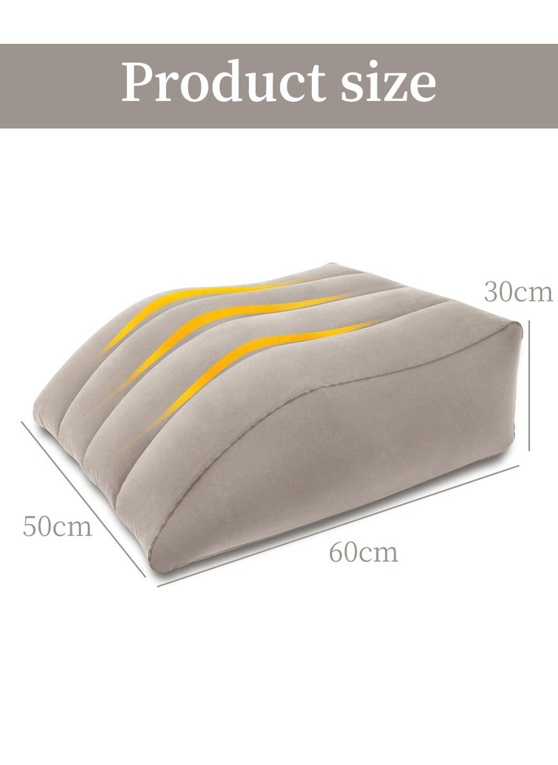 Inflatable Leg Wedge Pillow, Positioner Pillows Suitable for Leg Lift Rest, Comfort Leg Pillows Suitable for Improving Sleep Quality or Reduce Swelling