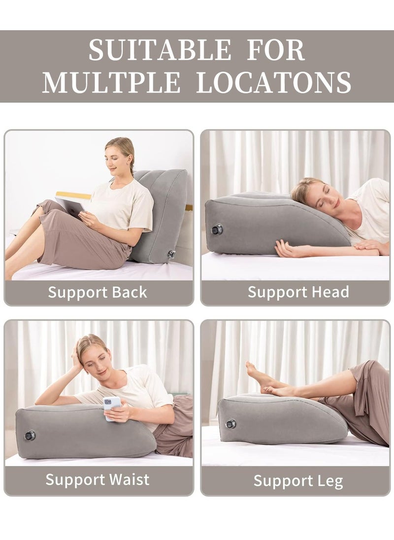 Inflatable Leg Wedge Pillow, Positioner Pillows Suitable for Leg Lift Rest, Comfort Leg Pillows Suitable for Improving Sleep Quality or Reduce Swelling