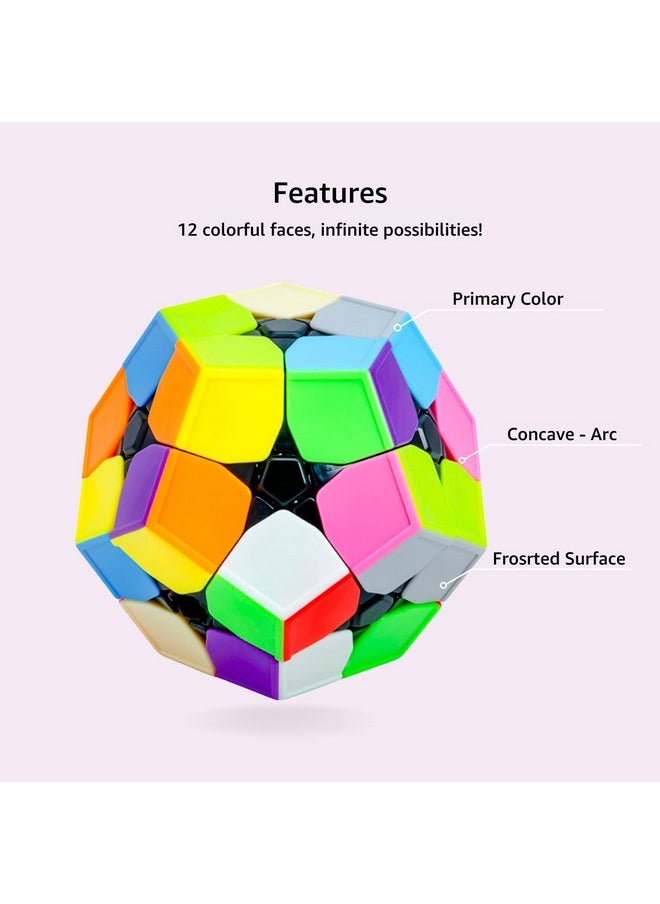 Drift Megaminx 2X2 Stickerless Speedcube Puzzle For Kids & Adults | 12 Sided Unique Challenging Puzzle With Adjustable Tension & Anti-Pop Design